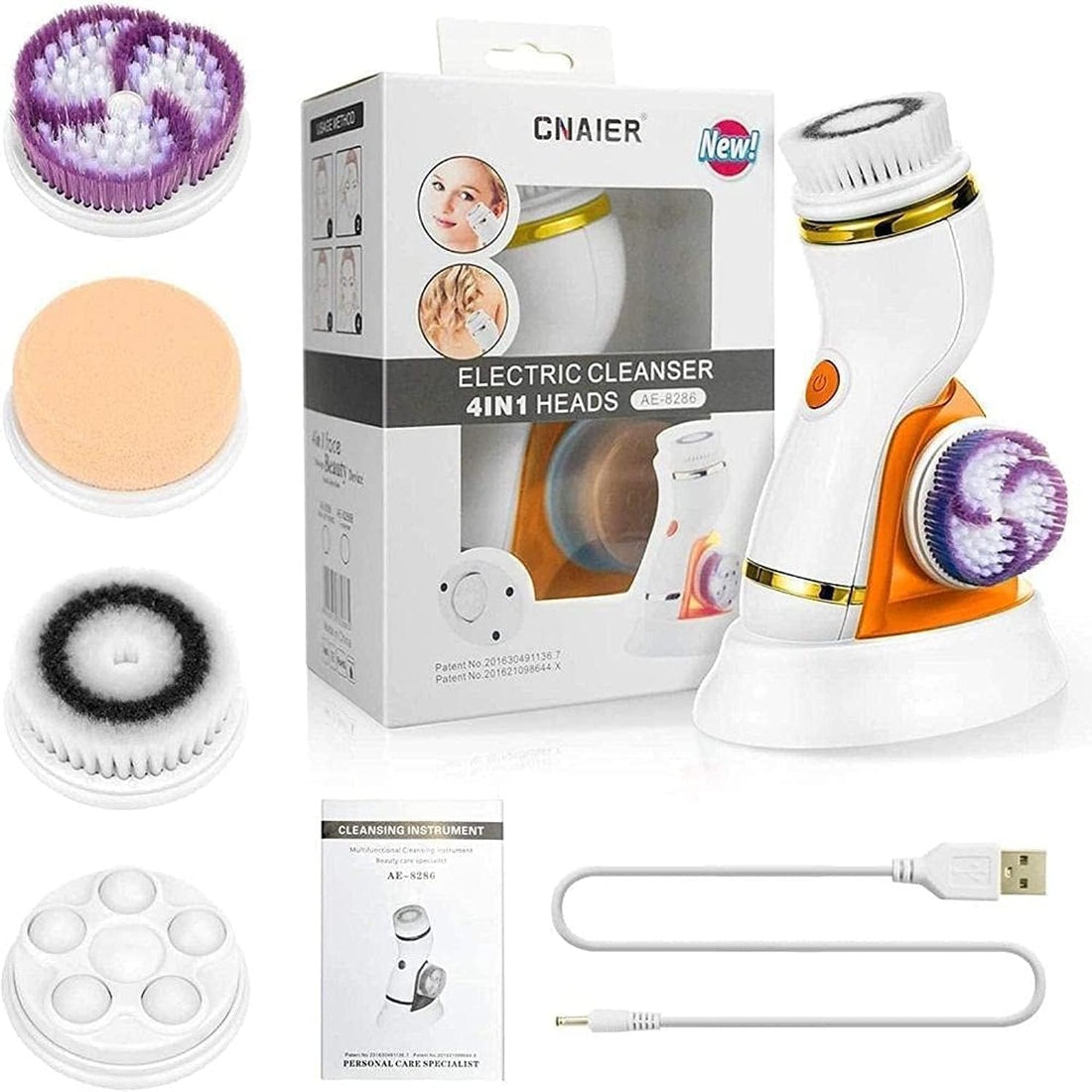 Personal care device skin cleaning and massage 4 in 1-2725618844560