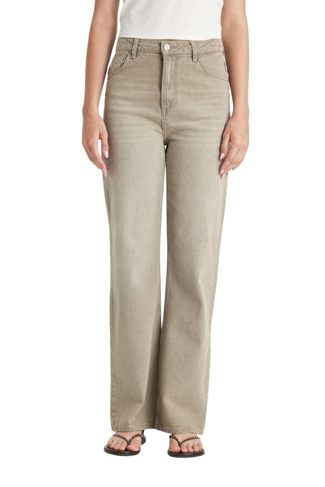 DeFacto Woman Woman Special Collection Denim 90'S Wide Leg Trousers D1233AX Trousers