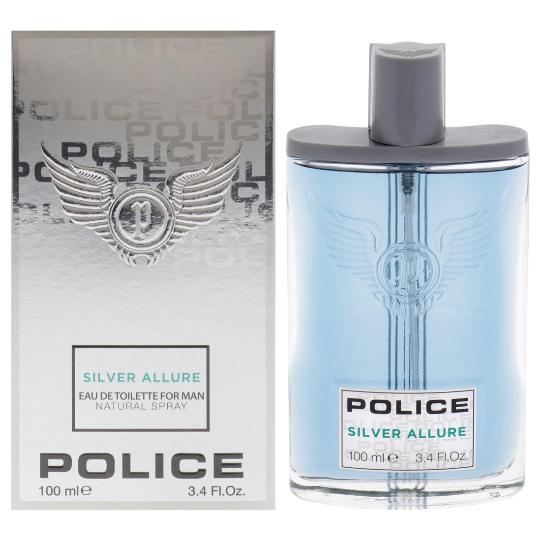 Police Contemporary Silver Allure For Man Edt 100Ml