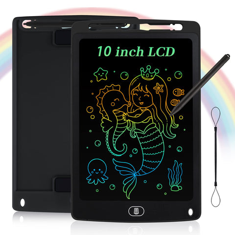 Coolzon 10 Inch Colorful LCD Writing Tablet for Children and Adults Suitable for Portable LCD Writing Tablet Magic Drawing Large Gifts for 3 4 5 6 7 Years Boys Girls (Assorted)