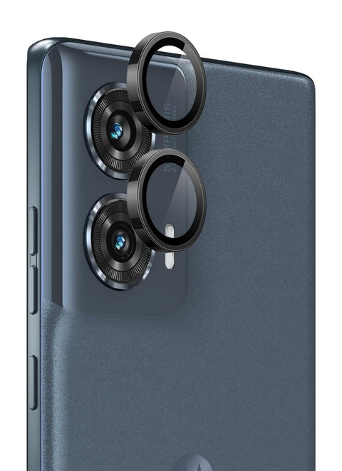 Dl3 Mobilak Camera Lens Protector for Motorola Moto G35 5G Accessories, 9H Tempered Glass Metal Individual Ring Camera Cover Screen Protector, Case Friendly, Anti Scratch (Black)