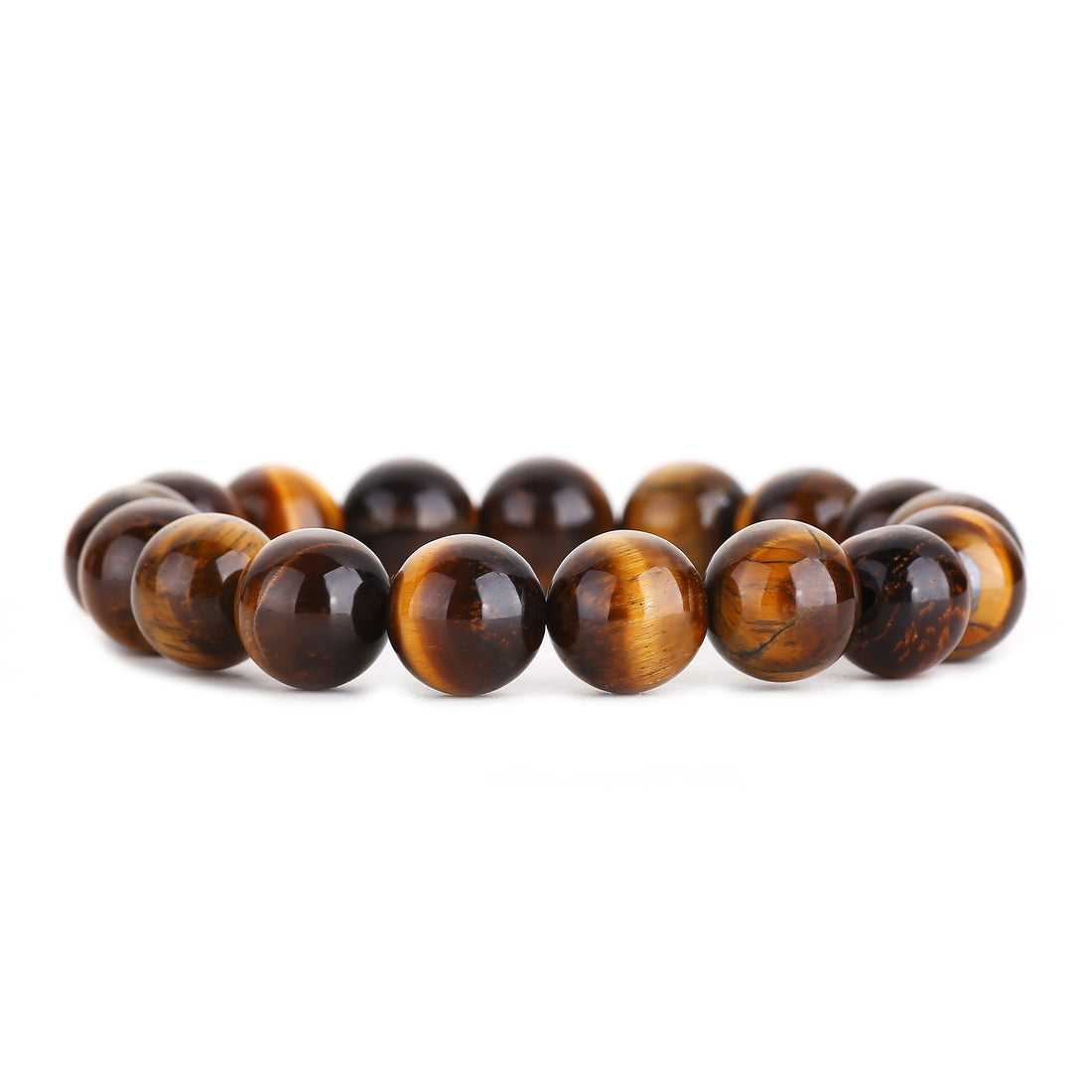 Natural Stone Gemstone Healing Power Beaded Stretch Beacelets 10MM Round Beads for Women & Man, 9 inch, Stone