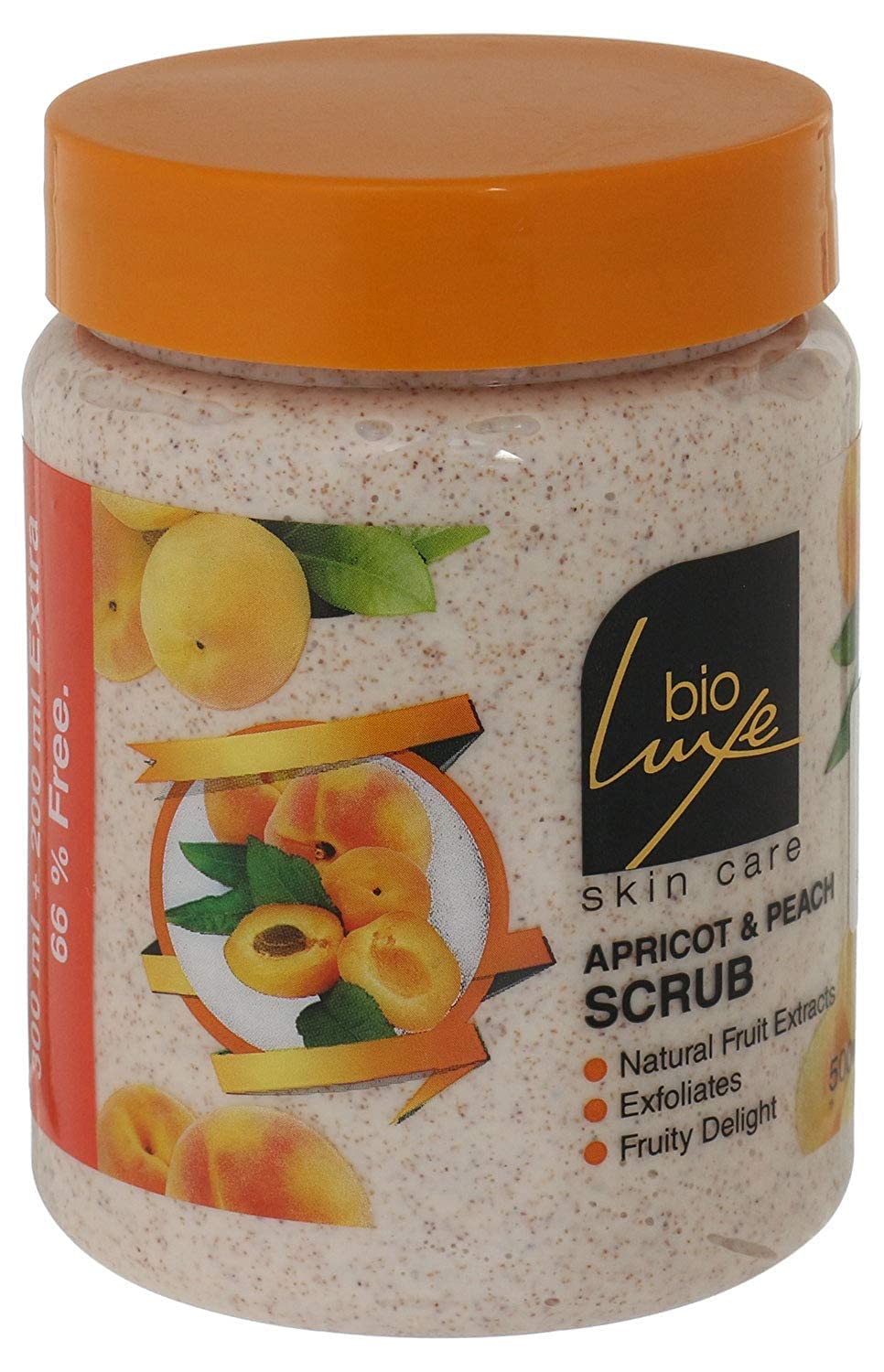 Bio Luxe Apricot and Peach Scrub, 500ml