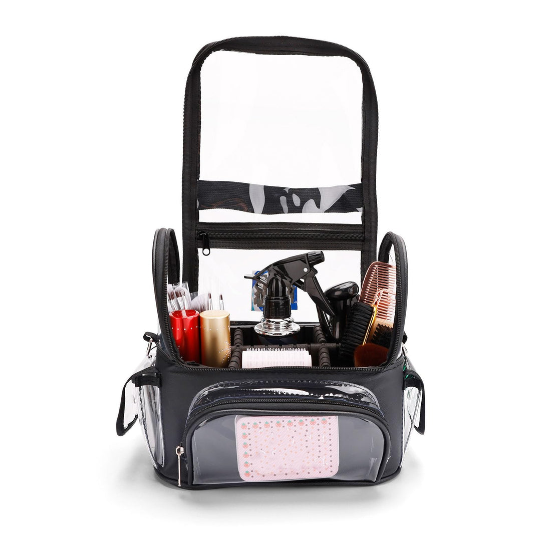 Large Capacity Hairdressing Tool Storage Bag, Professional Visible Storage Bag for Stylists, Beauty and Cosmetics Styling Bag
