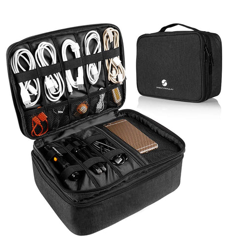 Travel Organizer Bag Storage Organizers for Cord Cable Adapter-Parents