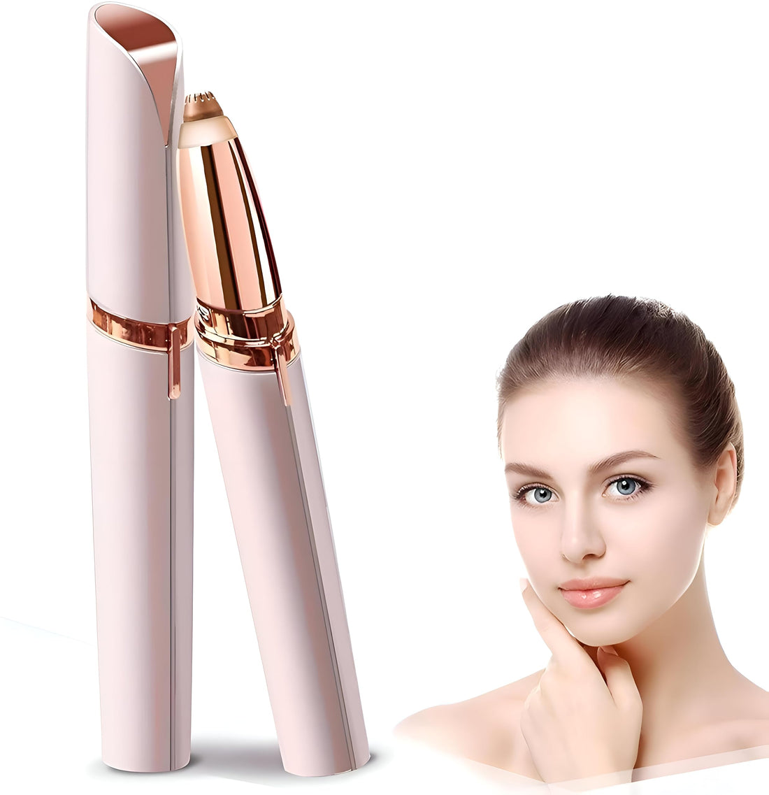 Eyebrow Hair Trimmer:Portable USB Charging Precision Hair Removal Razor Razor for Face Nose Shave Best Product Supplier Al-Israa (Pink)
