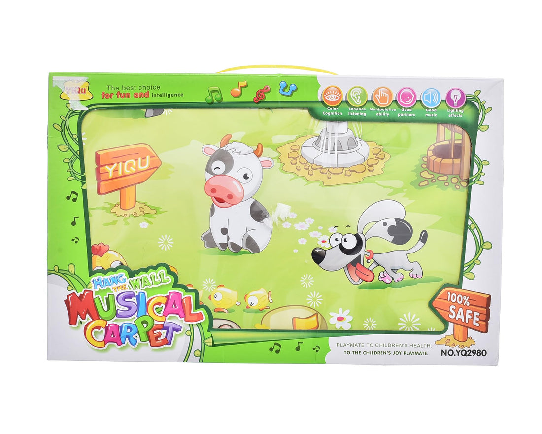 Fabric Rectangle Learning Musical Carpet Toy Can Hang The Wall Contains Animals Sounds With Nature Add More Entertaining And Fun For Kids - Multi Color