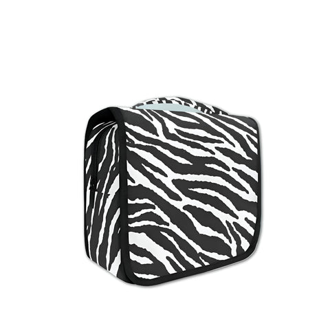 Travel Cosmetic Bag - Chic Zebra Pattern Hanging Organizer in Bright Colors, Perfect for Makeup, Toiletries, and Personal Items, Designed for Both Men and Women