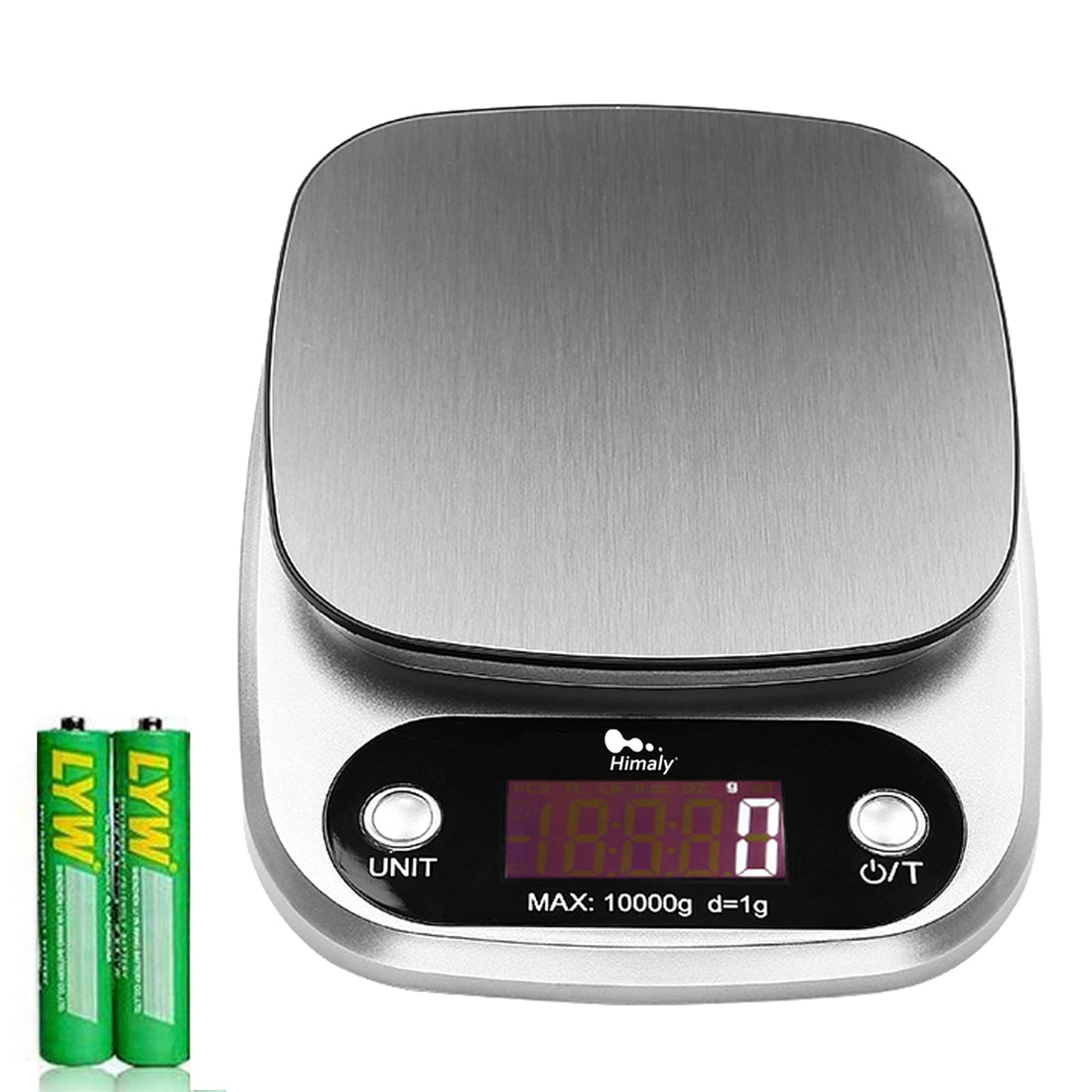 himaly Digital Kitchen Weighing Scale 22lb 10KG/1g Multifunction Electronic Food Baking Cooking Scale with Stainless Steel High Accuracy Pocket Scale with LCD Display and and Tare Function