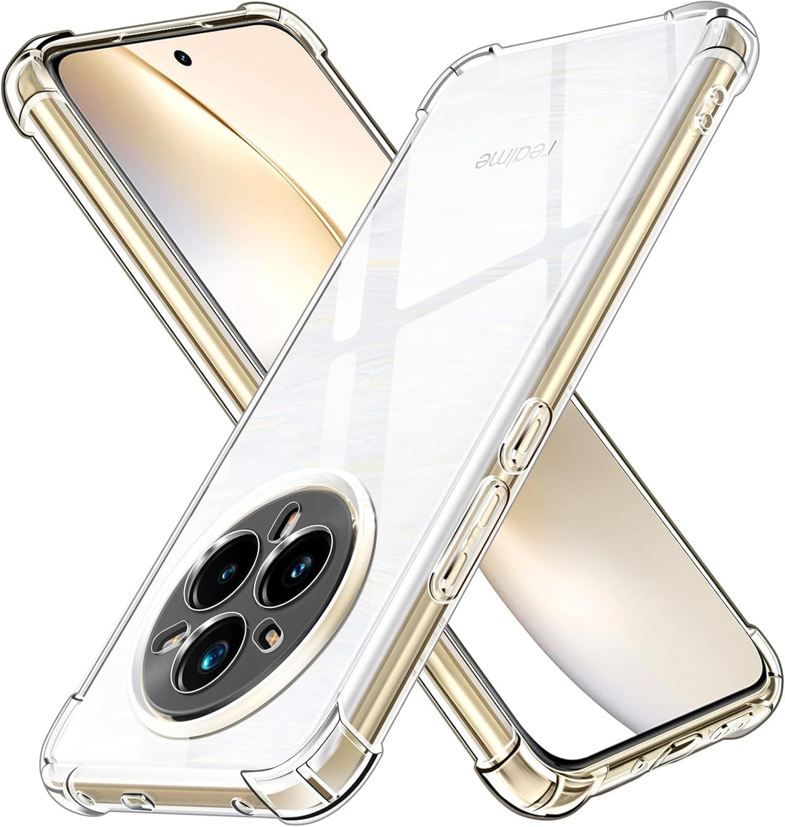 GRABIST Shockproof Back Case Cover with Best Camera Protection Compatible with Realme 14 Pro Plus, Shockproof Case Reinforced Edges Protection (Realme 14 Pro Plus 5G)