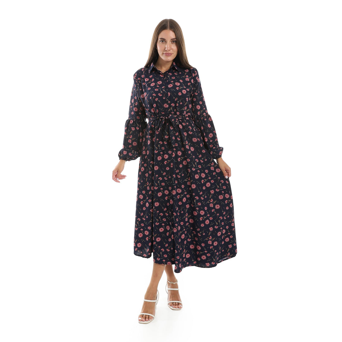 Andora womens Everyday Wear Floral Long Sleeves Maxi Dress