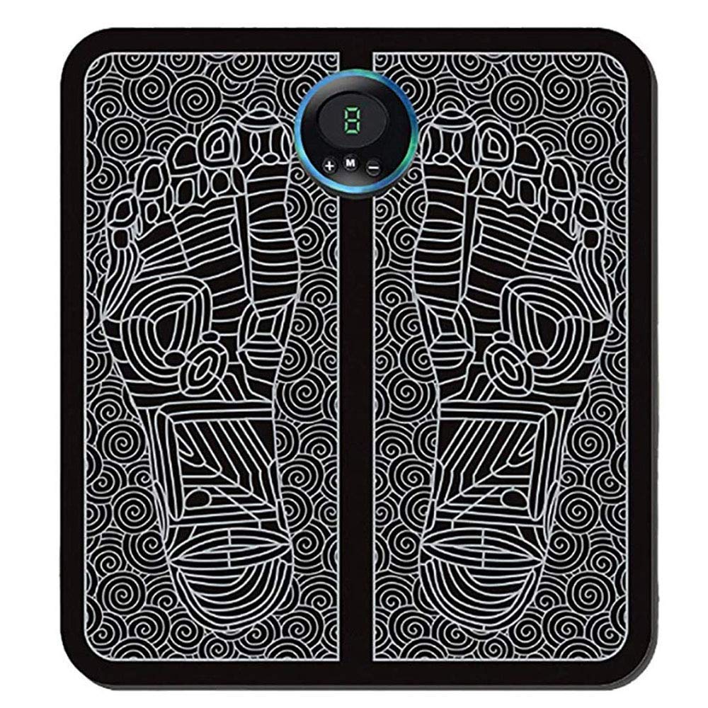 Foot Massager,Showtop Ems Usb Rechargeable Folding Portable Electric Massage Mat,Electronic Muscle Stimulatior Feet Massage Promoting Blood Circulation Muscle Pain Relief