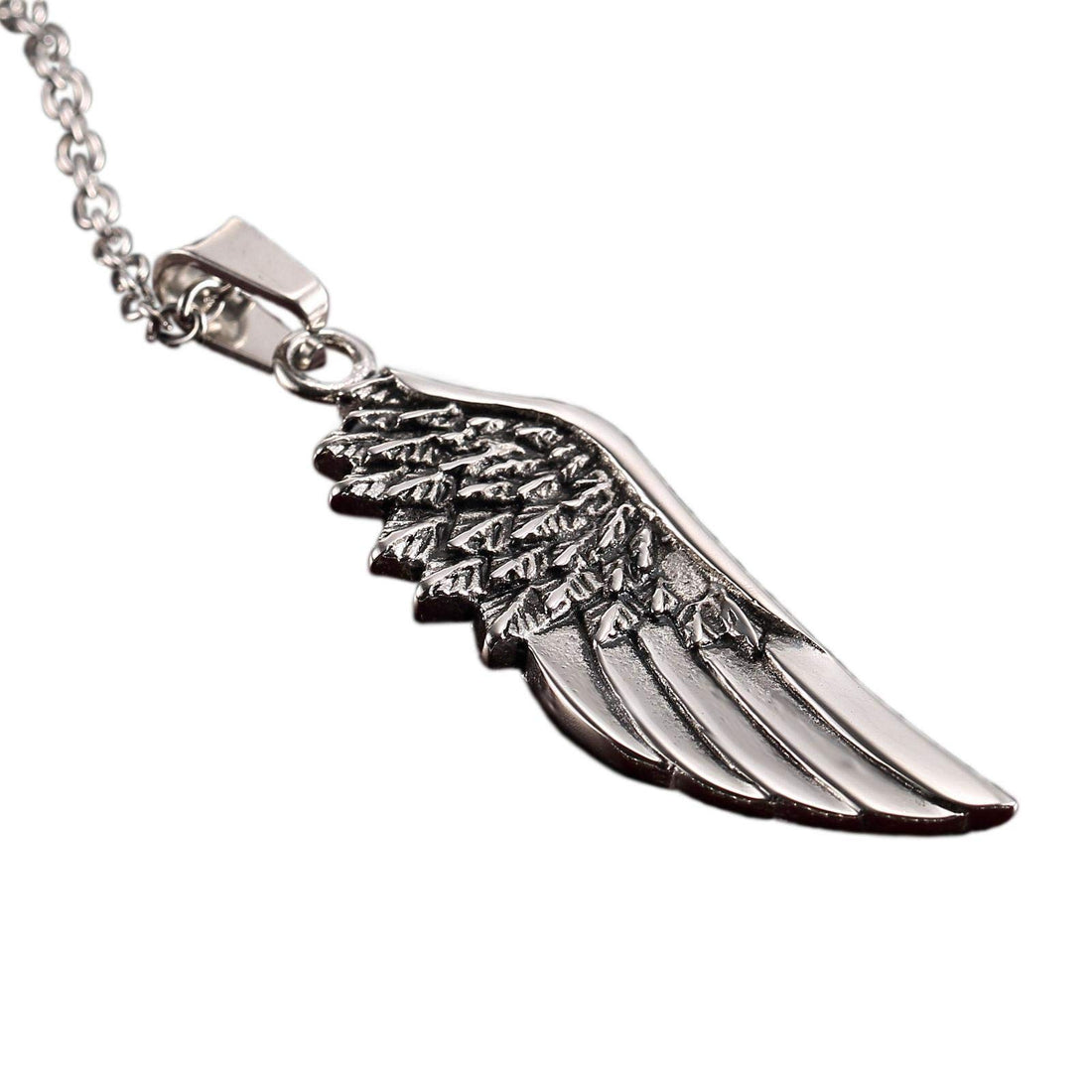 AgentX Wing Feather Stainless Steel Necklace for Men