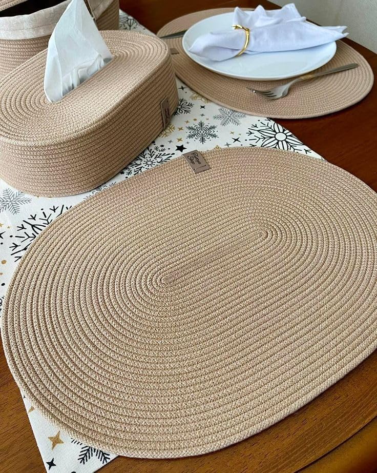 MacrameStore - Oval Coaster 30 cm - كوستر بيضاوي