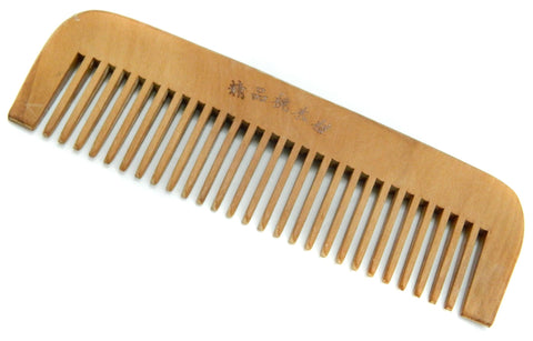 Natural wood comb size 17 in 5 cm weight 28 grams - wide tooth 3.5 ml