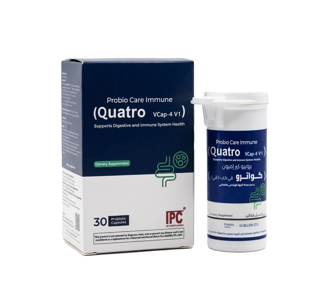 Quatro Probiotic Supplement 30 Capsules - Digestive Health Support