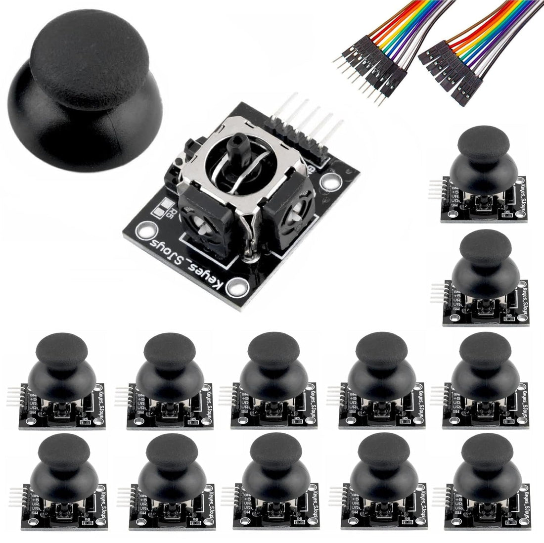12 Pcs Joystick Module Compatible with for Arduino Raspberry Pi Thumb Analog Joystick