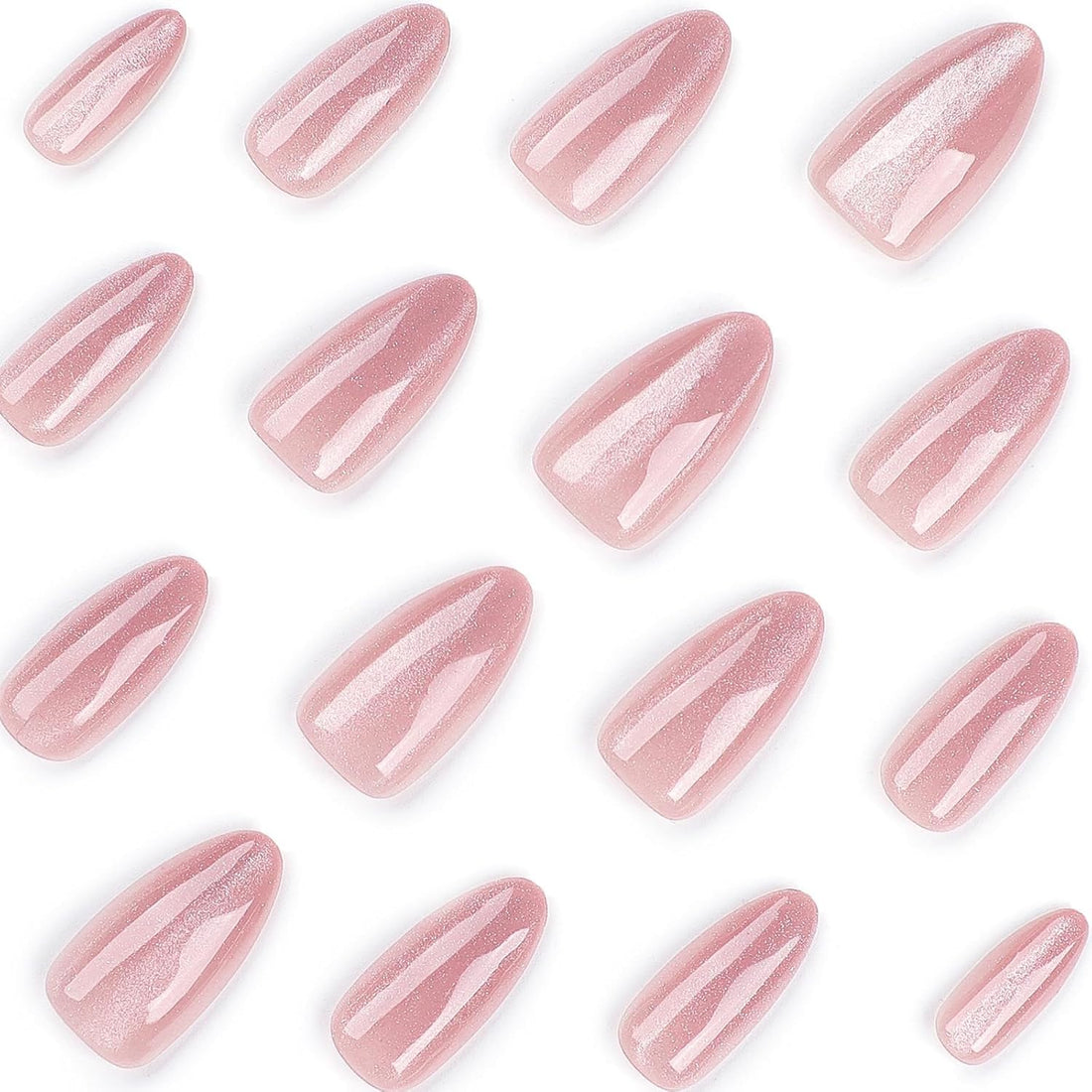 3D MIRROR NAILS - 12 pcs PRESS ON NAILS - MIRROR False Nails, Perfect For Parties+ 1 SHEET DOUBLE FACE- (N3)