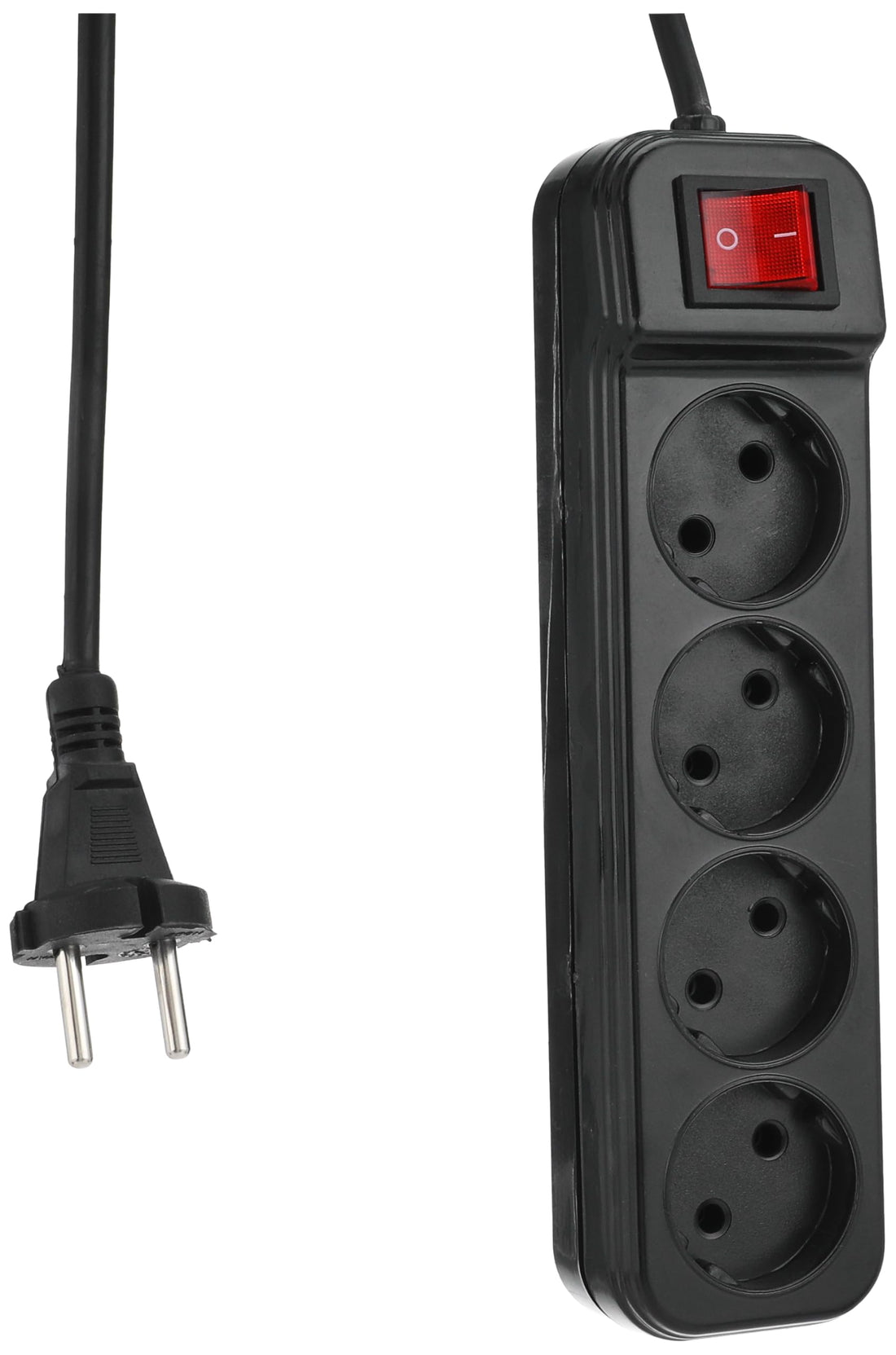 Power strip 4 plugs - cable 1.5 m, black, 2725614927625