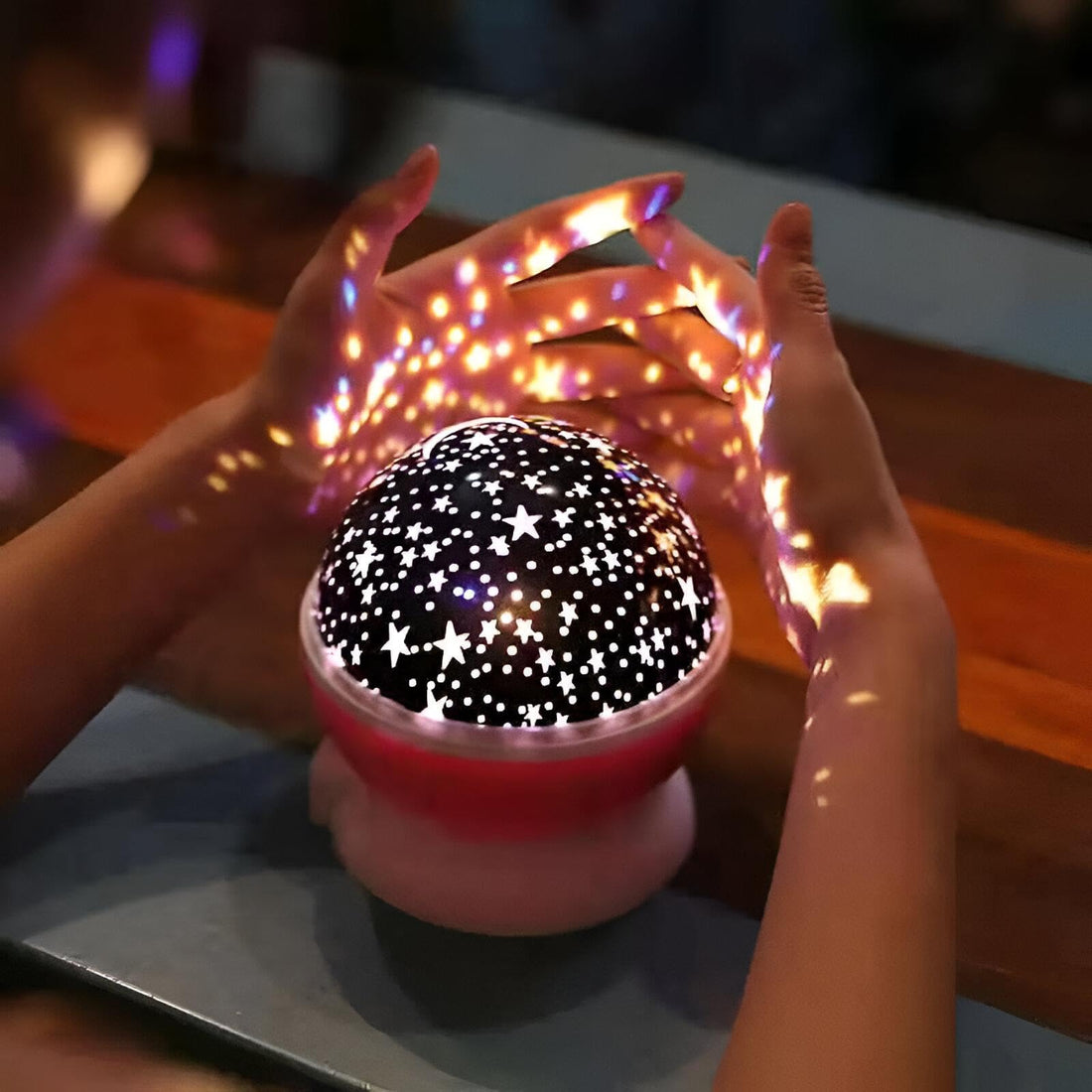 Kids' Night Light - Enhance Bedtime with a Colorful, Adjustable LED Star Projector Designed to Calm Children and Stimulate Imagination in Any Room (Pink)
