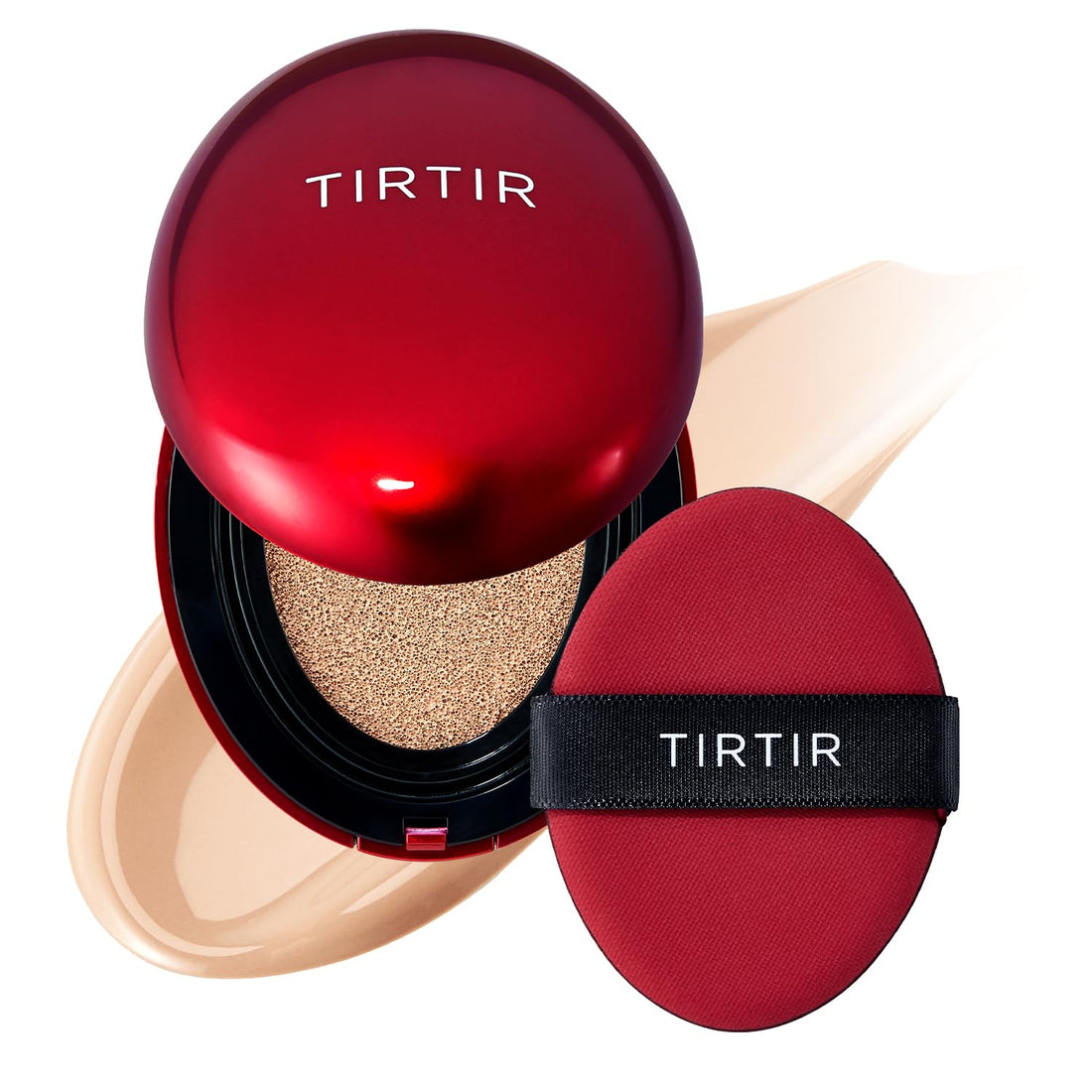 TIRITR Mask Fit Red Cushion Foundation | Japan's No.1 Choice, Long-Lasting, Lightweight, Buildable Coverage, Semi-Matte, All Skin Types, Korean Cushion, Mini (0.15 oz.), 21N Ivory