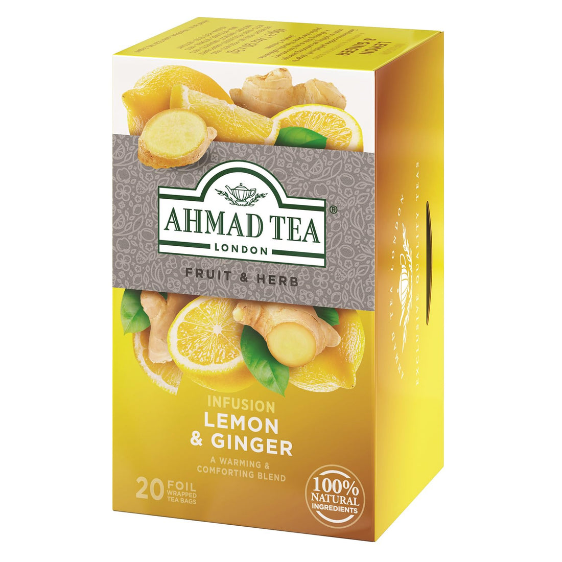 Ahmad Tea Lemon & Ginger Herbal Tea 20 Tea Bags