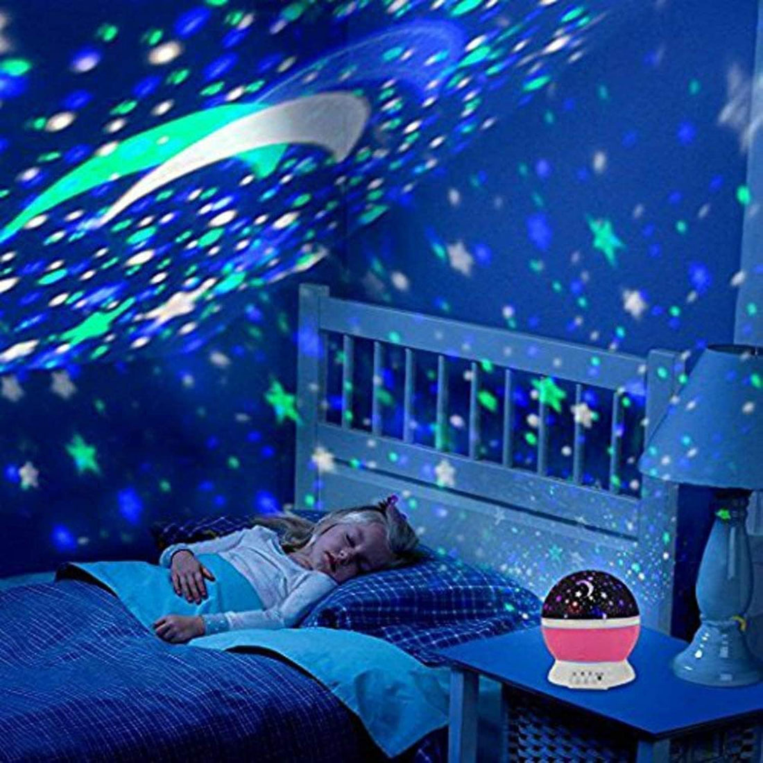BM Ecom Star Master Galaxy Projector Lamps for Home Decoration Night Bedroom with USB & Battery Room Disco Party Decor Smart roof Ceiling LED with lamp Light 3D Cute Projection Sky Night Projector