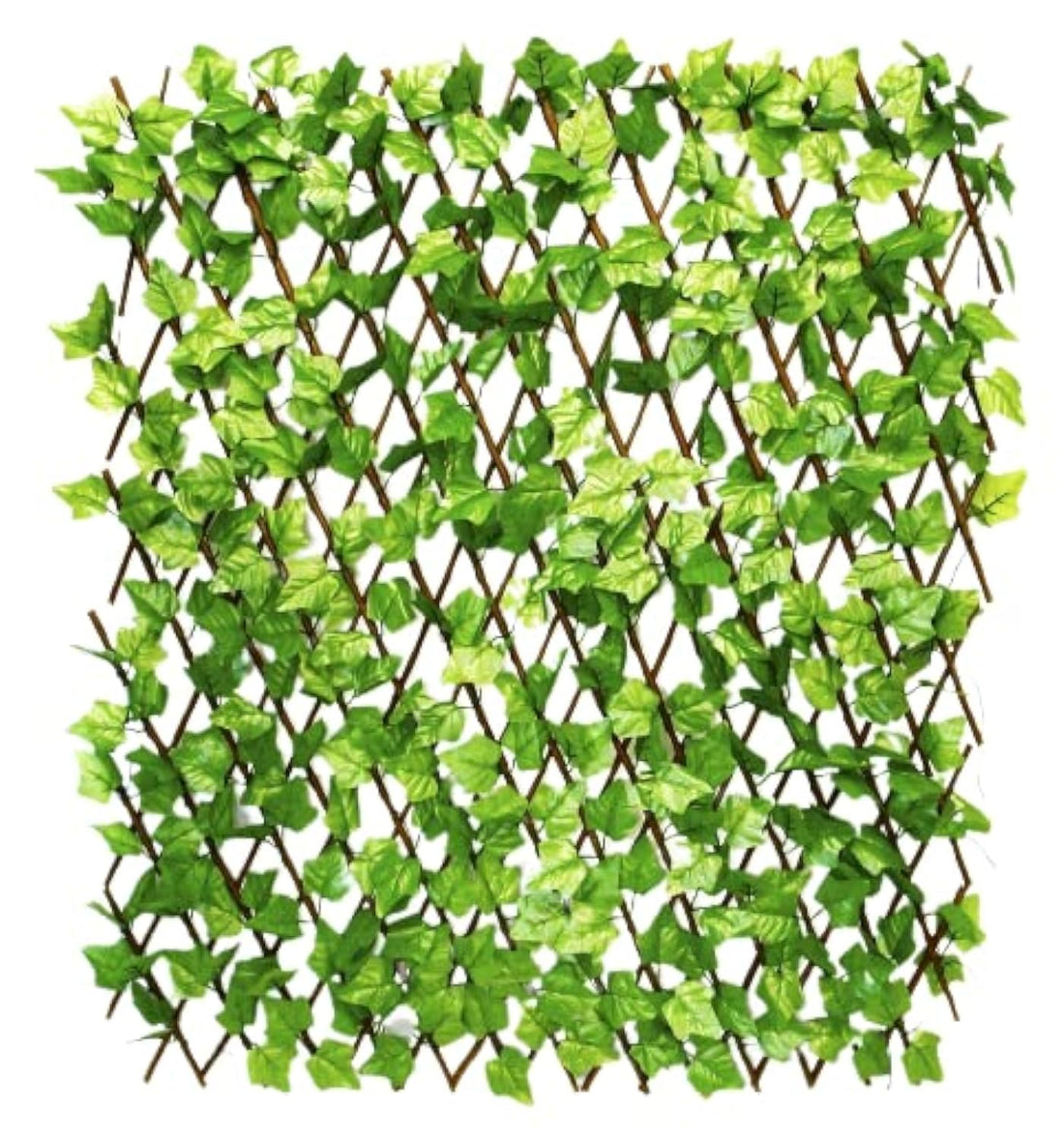 Alment Expandable Grass Fence Artificial Hedge Green Leaves Trellis for Wall Decor & Garden Decoration (45cm x 13.5 cm)- Medium Size