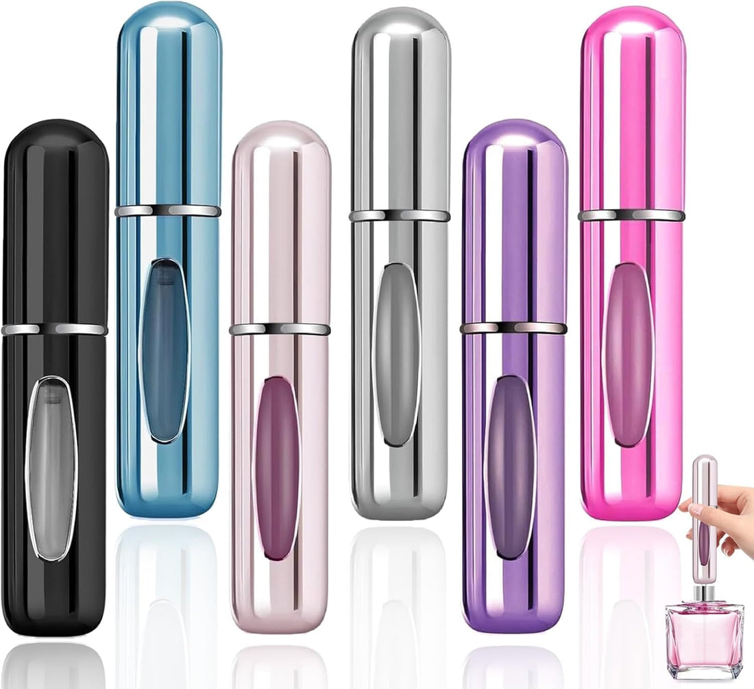 OVA Mini Refillable Perfume Atomizer, Portable 5 ml Spray Bottle for Travel and Daily Use, Easy Refill Design (Multi-Color - 1 Piece)