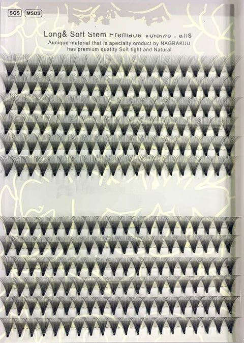 SHEE 6D Curl Natural Mink Lashes Individual Lashes 0.07mm Thickness Free Lashes 20 Mini Packs 200 Pcs