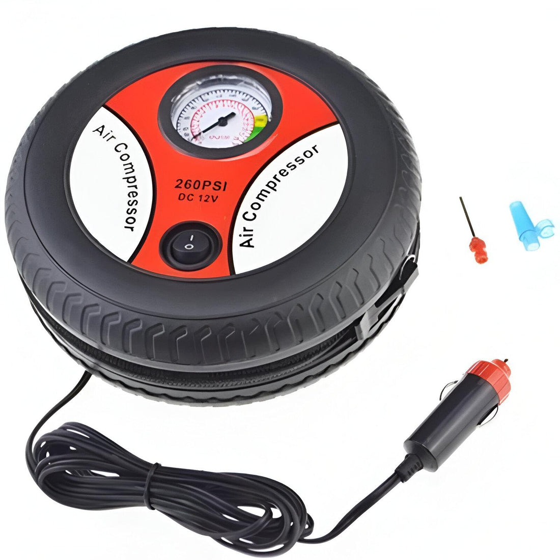 Portable Electric Air Pump for Cars and Bikes, Perfect for Tire Inflator Footballs, Bikes, Powerful Output 12V 150W for Convenient Use Anywhere Portable Inflator Powered by Arabic Lighter