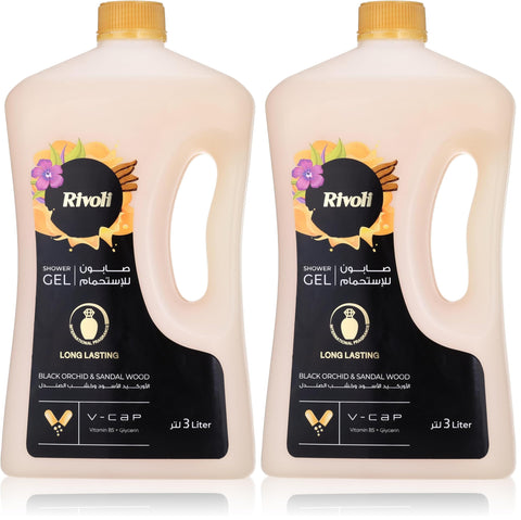 Rivoli shower gel black 3ltr (Pack of 2)