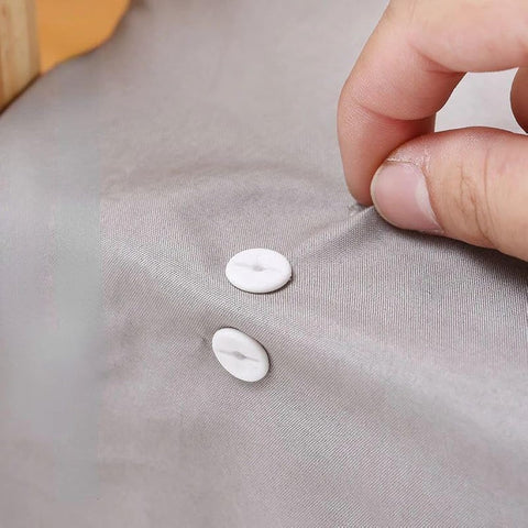 "Imported Sheet Mask Clip Syringe + 300 Pcs Plastic Fastener + 24 Buttons - Stability and Beauty for Bed Linen and Clothes"