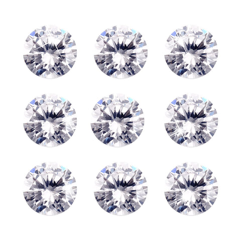 PandaHall 10pcs 8mm Faceted Cubic Zirconia Rhinestone Diamond Shape Grade A Rhinestone Cabochons Crystal Diamond Beads for Nail Art Craft Jewelry Making, Crystal Color