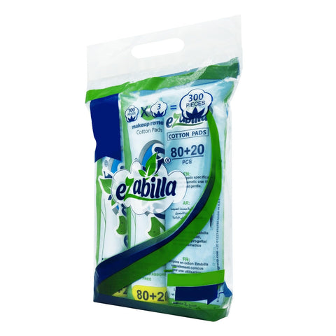 Ezabilla Makeup Remover Cotton Puds Promo Pack 3 Pcs X 80+20 Puds