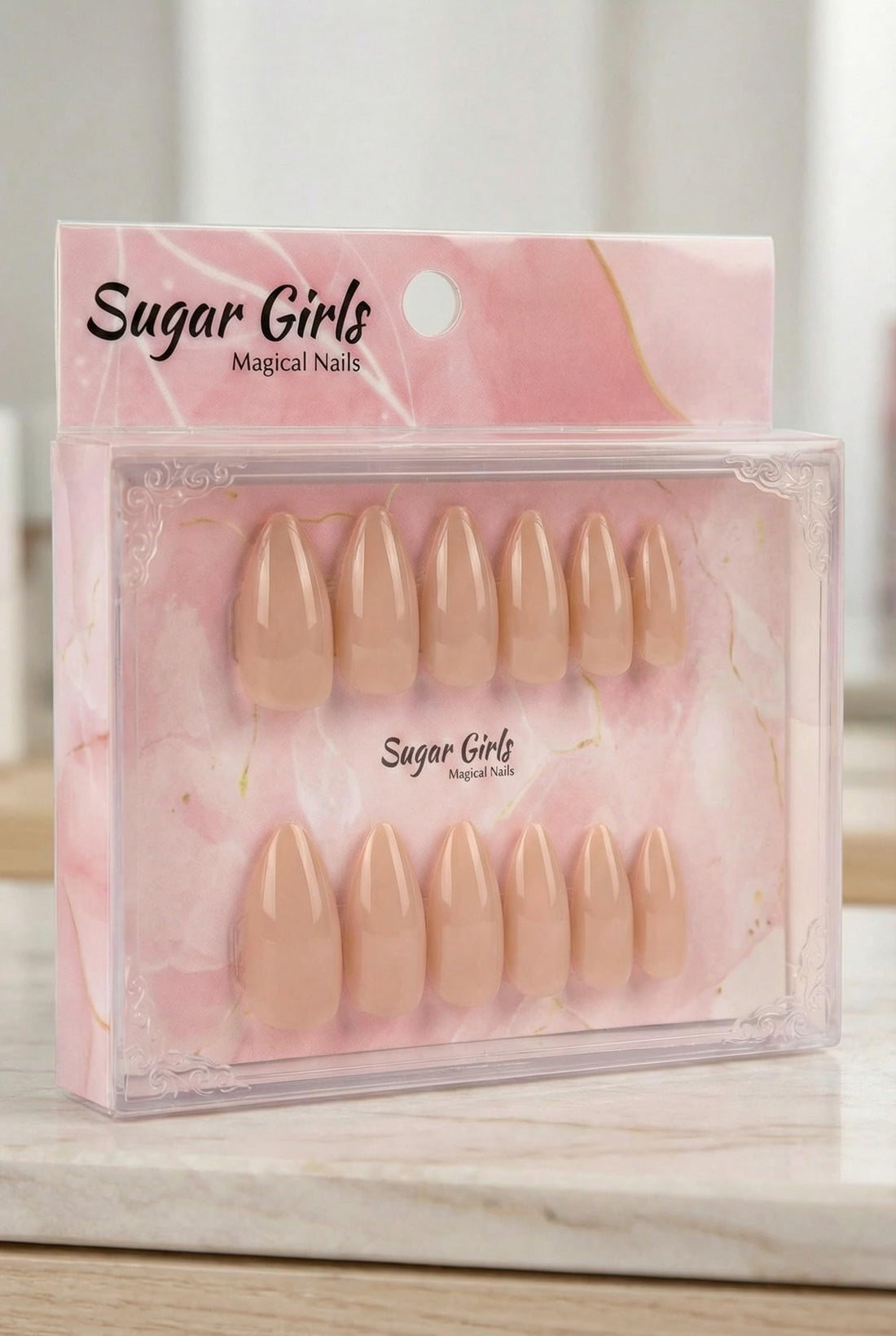 EZABILLA Premium Nails – Nude Glossy Finish – Professional Salon Quality – Break-Resistant & Reusable Nails – The Perfect Gift for Every Woman Looking for Style.