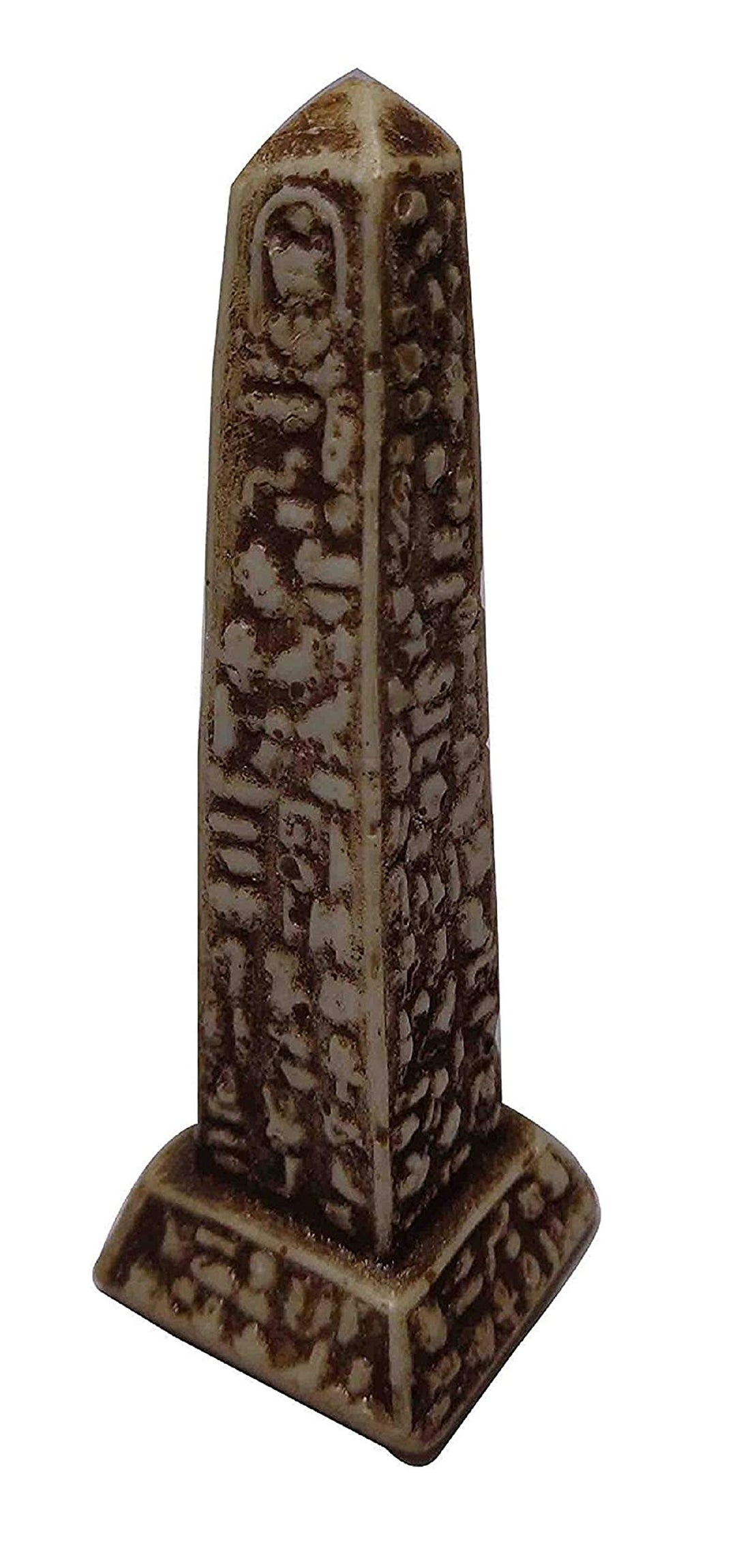 bonballoon Egyptian Obelisk 2.9" Temple Pharaoh Figurine Sculpture Ancient Statue Handmade Hieroglyphics 3D Collectible Mythology Miniature Figure Egypt Decoration Decorative Figure Egypt