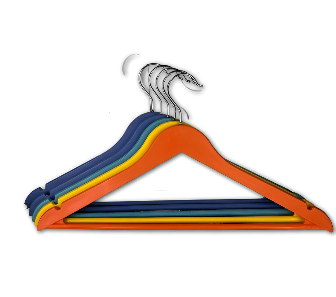 Hanger - Excellent plastic hanger, which is built to resist cracking and distortion, protect clothing and prevent signs of shrinkage, keep a stylish cabinet with 5pcs of diverse colors.