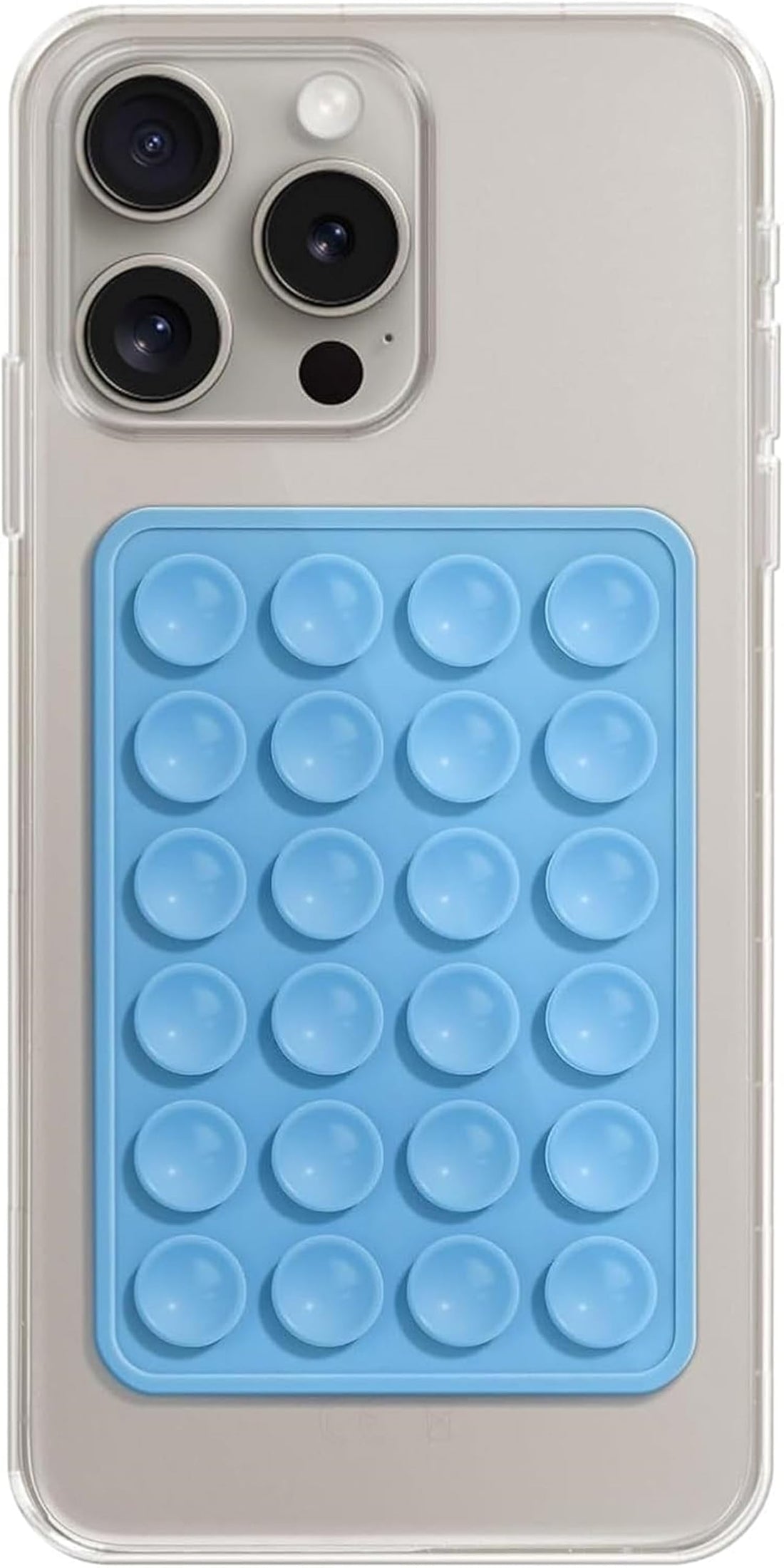 Silicone Sticky Grip, Suction Cup Phone Holder for iPhone and Android, Hands Free Adhesive Phone Grip, Phone Mirror Holder for Selfie and Videos (Milky)