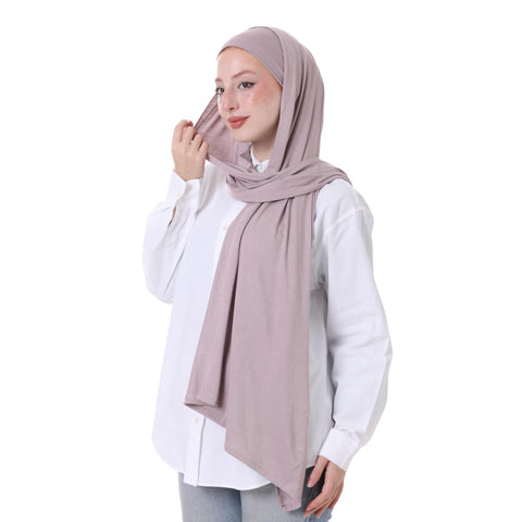2 in 1 Jill Hijab with Drawstring Bandana – Easy and Quick to Wear Hijab Veil with Separate Bandana – Stylish Practical Scarf for Daily and Outdoor Use – Size 200x60cm