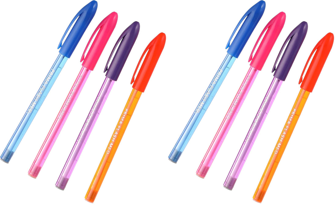 Prima flash ballpoint pen, set of 4 assorted colors (Pack of 2)