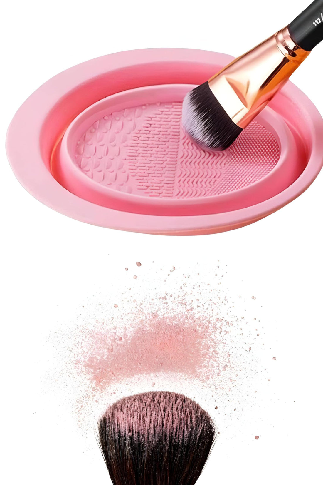 Folding Container - Unique Makeup Brush Cleaning Accessory Made from Soft and Durable Silicone, Perfect for On-the-Go Use with Multiple Textures Available for Better Results