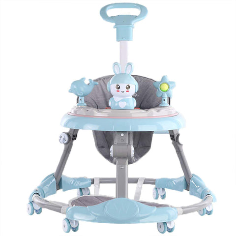 COOLBABY Baby walker multifunctional anti-rollover anti-O leg can sit folding 6-18 months male and female baby walker(include mat)