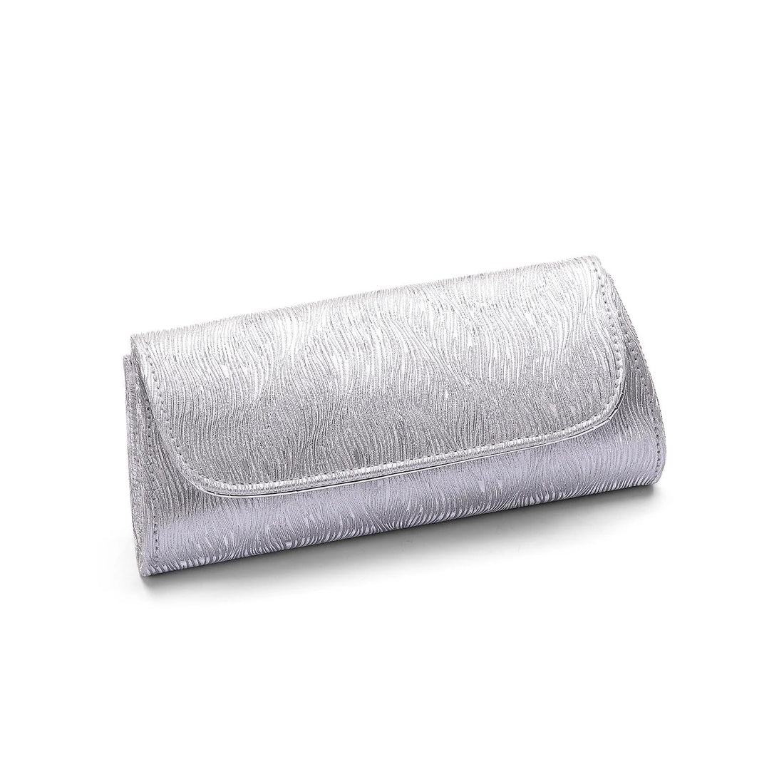 Elegant evening clutch with a long rectangular shape, fully embellished with sparkling details VS-30