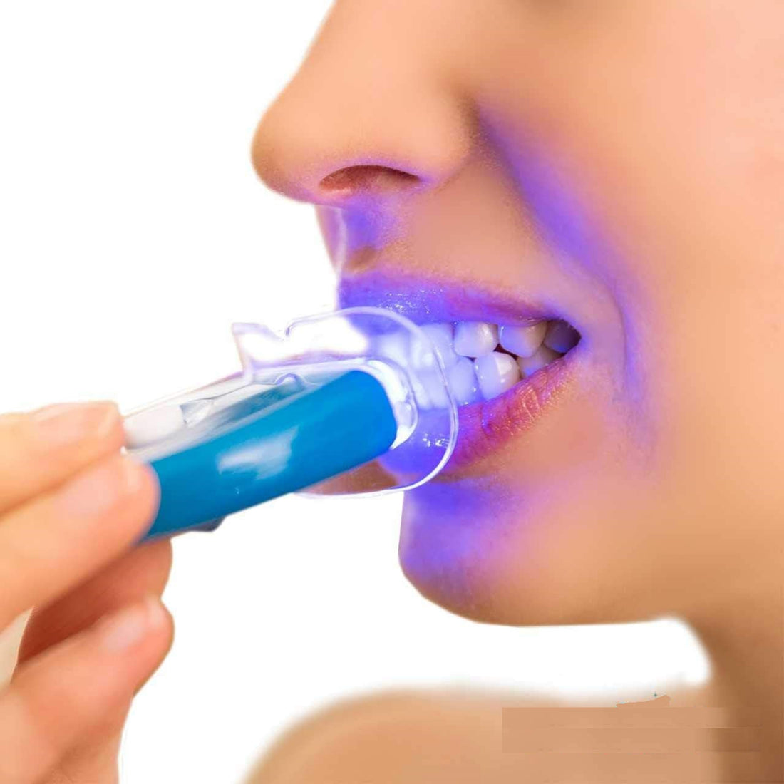 Blue Light Teeth Whitening Device Portable Yellow Stains Healthy Smile LED Teeth Whitening Device Easy Use at Home