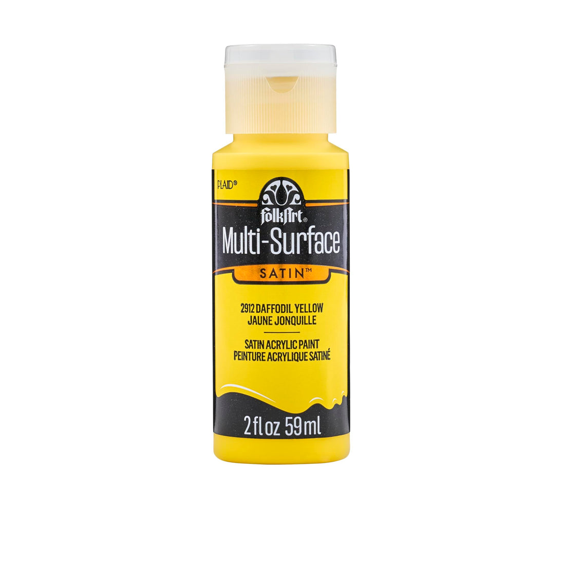 FolkArt 2912 Daffodil 2 oz Multi Surface Acrylic Paint, 2 Fl Oz (Pack of 1), Multicolor