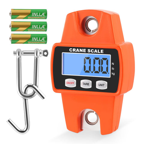Digital Hook Scales Kitchen Scales Luggage Scales Luggage Scales Digital with Hook 300 kg Electronic Lifting Scale Industrial Scales for Fishing, Suitcase, Hunting Outdoor Scale, LCD Display