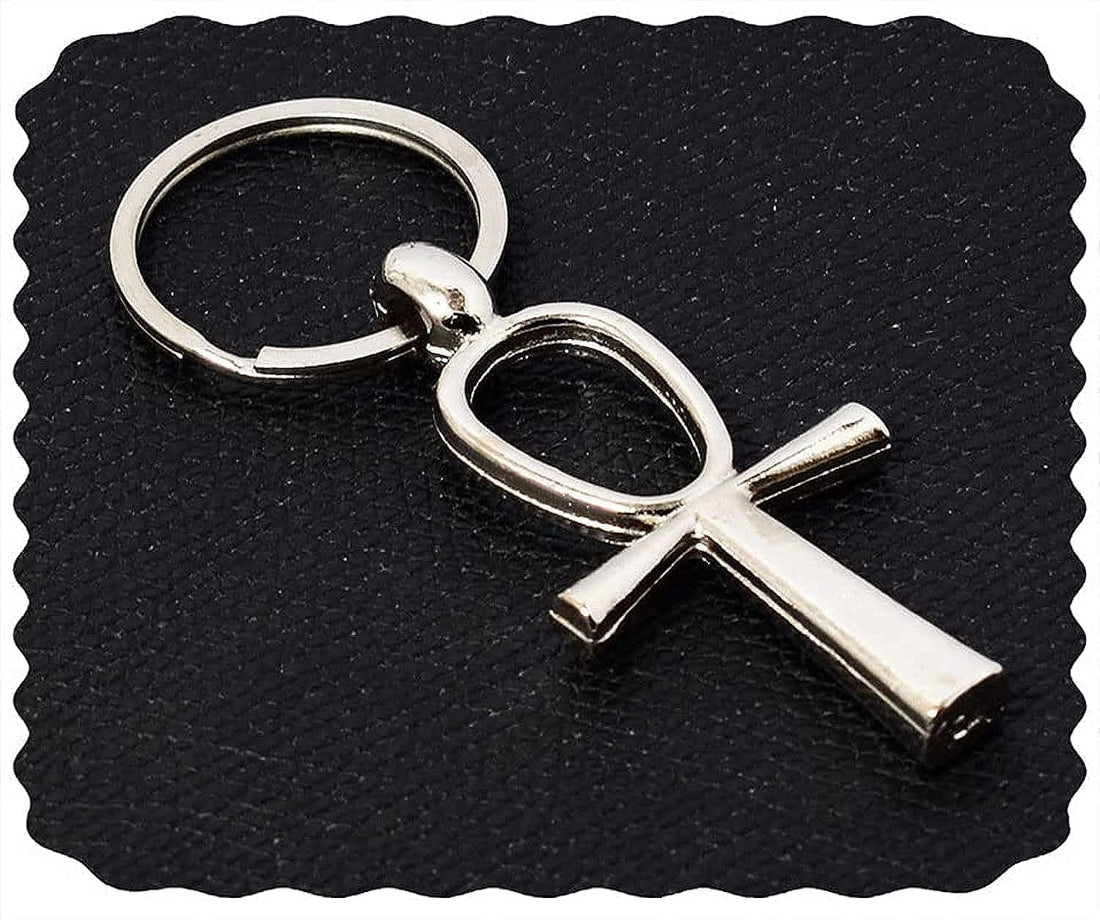 immatgar pharaonic Egyptian Ank Nile key keychain Egyptian souvenirs gifts from Egypt (Silver)