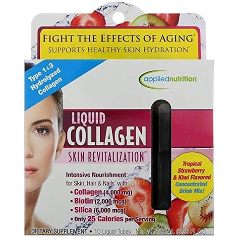 Applied Nutrition Liquid Collagen for skin Rejuvenation with Strawberry and Tropical Kiwi Flavor