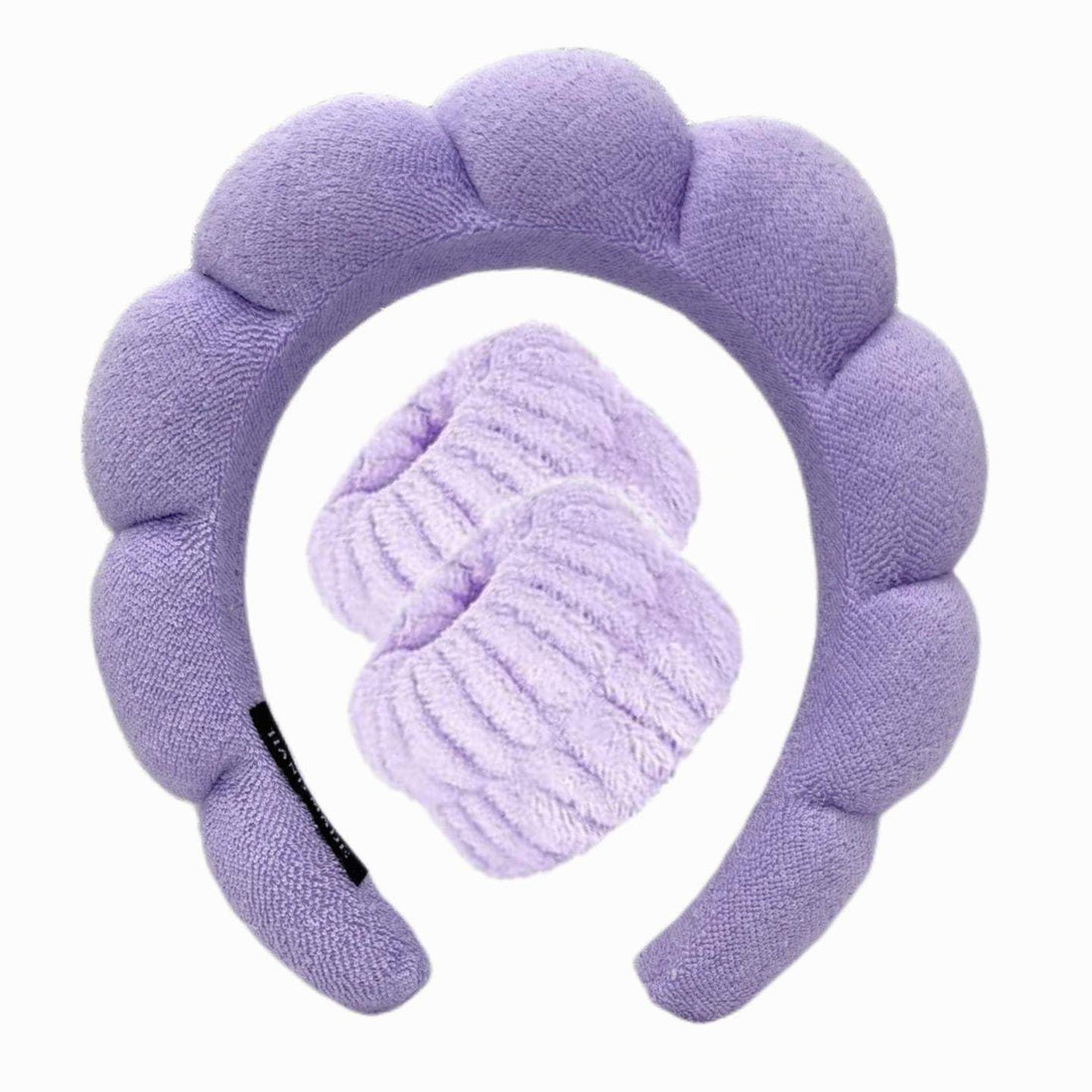 Spa Headband Wrist Towels Scrunchies/Wristband Set for Washing Face, Skincare Headbands for Women Sponge Facial Headband Hair Bands Wristbands for Makeup Removal
